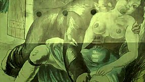 vintage art teases with hairy pussy closeups