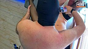 Wife tastes stranger's cock first time bent over doggystyle creampie surprise part 2