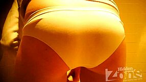 Beautiful Girl's Hairy Pussy Exposed Peeing Standing in Hidden Toilet Cam