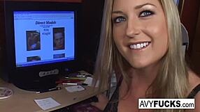 Busty Avy Scott devours that massive cock deep!