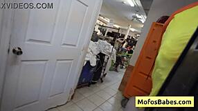 Slim Big Ass Brunette Nikki Mars Takes Hardcore Pounding From Jason Legend's Monster Cock In Public Laundromat