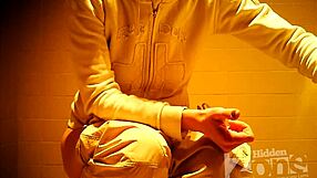 Beautiful Girl's Hairy Pussy Exposed Peeing Standing in Hidden Toilet Cam