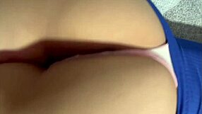 oh man grabbing this cheating latina milf's huge ass in short dress feels so damn good