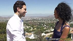 yo, watch this stranger destroy skinny ebony fuck doll jada with huge black cock creampie