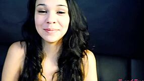 petite brunette coed sabrina's wet pussy fucked doggystyle and mouth jizzed