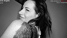 Sally Valentine and Cristina Starr devour Cris Angelo in steamy French anal threesome debut.