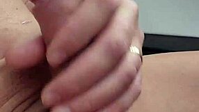 driver gets nude in car jerking off his hard cock