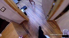 Behind the scenes with Kristen Martinez handcuffed humiliated spreading for new policy