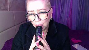 yo, wanna see this busty mature slut in glasses tease her juicy pussy with dirty talk?