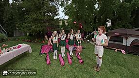 Three teen scouts strip uniforms at camp. They ride cocks in wild orgy.