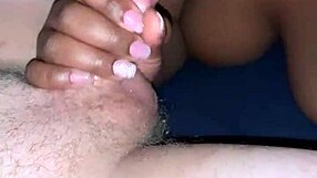 her ebony lips stretch around that throbbing monster black cock in pure bliss