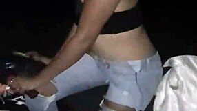 Latina milf pays wild party bet with big ass creampie and outdoor pussy pounding