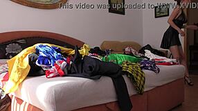 horny college girls' lingerie haul turns into panty-wedgie striptease party