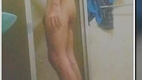 Skinny Brazilian Amateur Takes Steamy Bath and Masturbates Legs Spread Until Explosive Orgasm Cumshot!