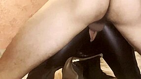 a dominant latex babe's big ass gets fucked doggystyle and creampied hard