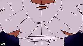 watch this beastly bodybuilder's muscles explode in furry growth frenzy