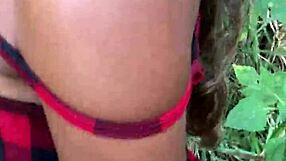 wanna watch this horny teen sneak off for raw bush fuck in the wild?