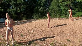 Purefilmstv's four pretty blondes camp out and dive into wet lesbian kissing with toys and orgasms.