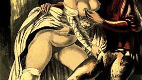 vintage art teases with hairy pussy closeups