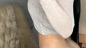 oh man my huge tits bounce wild as i ram this big dildo deep in pussy