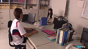 horny students lick teacher's hairy pussy with toys before group cum