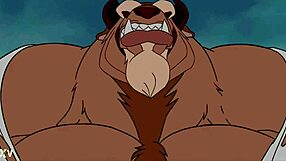 watch this beastly bodybuilder's muscles explode in furry growth frenzy