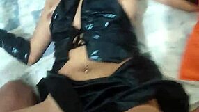 after the costume party her best friend approaches petite venezuelan model for hardcore fun