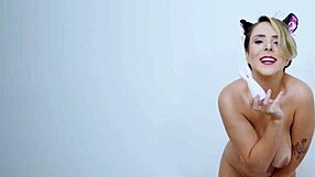 Cosplay Kitten Eager for Naughty Mischief in Costume