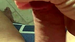 Naked man 15 pounds his cock furiously in wild masturbation frenzy