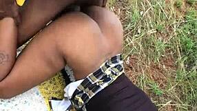 Homemade Ebony Cheerleader Flashes Her Black Curves for Secret Thrills