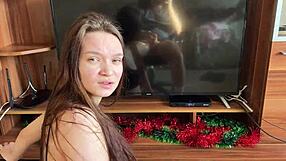 stepsis finishes chores then sucks stepbro's throbbing cock hard