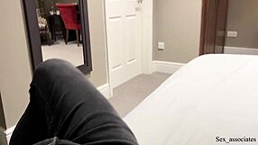 Stepmother shares hotel bed with son riding to orgasm