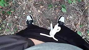 heart pounds during my risky forest masturbation thrill