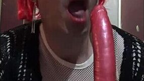 Mark wright rams dildo up his ass then sucks it wishing for your real cock instead