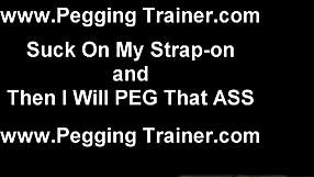 Femdom Pegging Your Ass with Huge Strap-on Dildo Hard