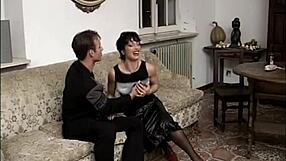 Vintage Short-Haired Brunette Doggystyle Creampie Hardcore Fuck