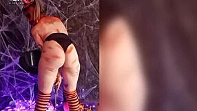 recording my sister-in-law's fun halloween costume presentation at home