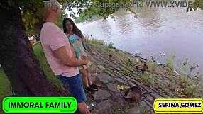 duck feeding got wild serina sucks dick and swallows dean's hot load