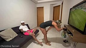 Amigo Watches as Hotwife Takes Anal Fisting Creampie During Game!