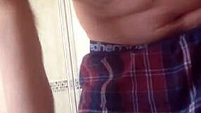 Why not bash those huge swinging balls while stroking that thick cock?