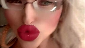 Sissy, worship my plump bimbo lips, sexy glasses, and sharp nails right now!