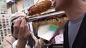 japanese amateur babe's sloppy blowjob ends in hot facial