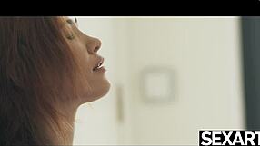 Watch this flexible lesbian devour her sexy redhead girlfriend's puffy clit and hot pussy yoga style!!