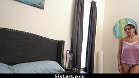 horny stepsister rides stepbrother's monster cock cowgirl doggystyle to soothe long distance