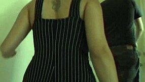 brunette milf mommy licks balls deepthroats then rides huge cock doggystyle on bed