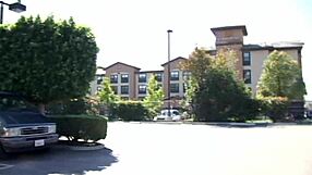 brunette milf mommy licks balls deepthroats then rides huge cock doggystyle on bed