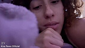 crossdresser slips into sheer see-through outfit teasing secrets