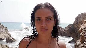 fucking my stepsister's wet pussy on the beach felt so risky and hot outdoors