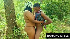 african star's wild forest pussy licking and orgasms
