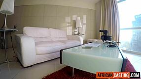 Huge Tits Ebony Gets Railed Deep by Massive White Cock Producer